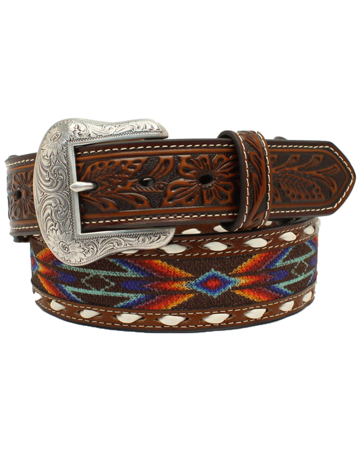 Nocona Men's Boot Barn Exclusive Buck Laced Ribbon Inlay Western Belt 1 100634-nocona-men-s-boot-barn-exclusive-buck-laced-ribbon-inlay-western-belt-1.jpg