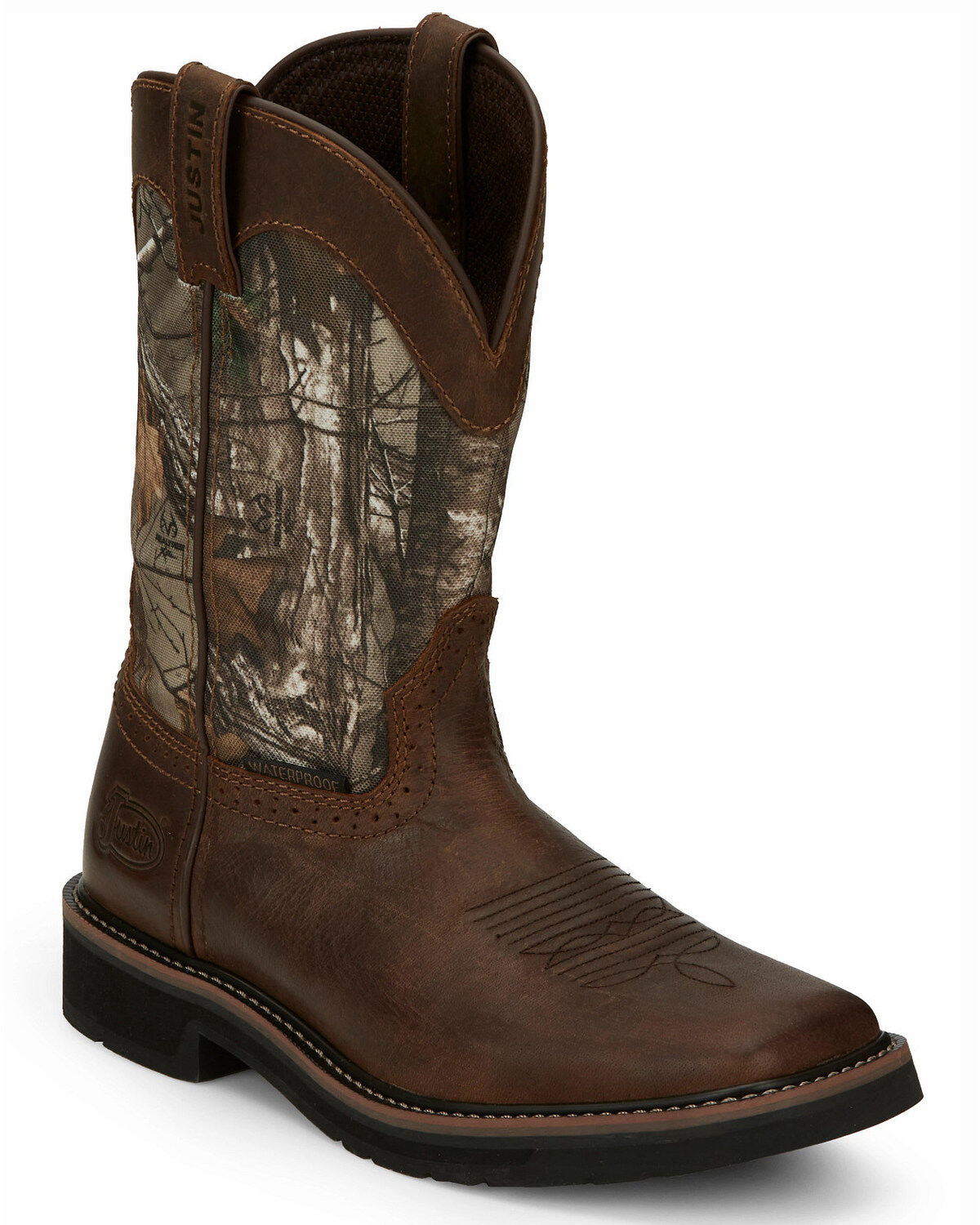 Justin Men's Trekker Waterproof Western Work Boots - Soft Toe