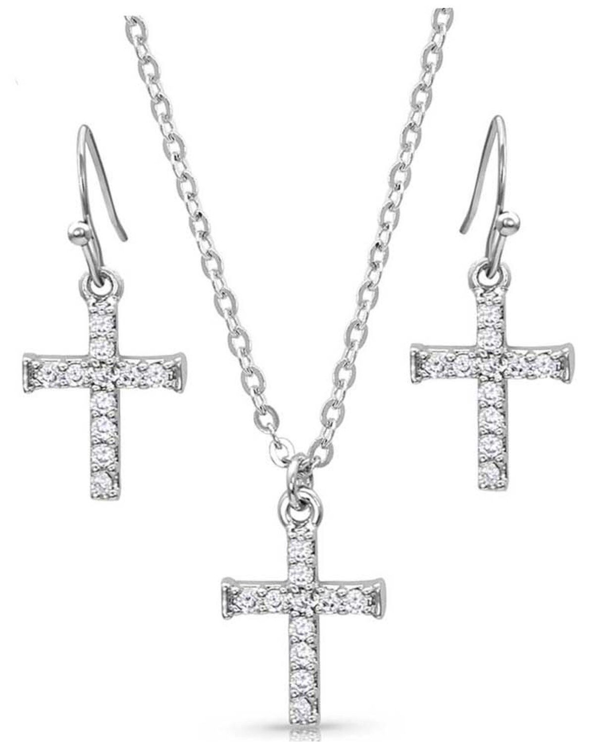 Montana Silversmiths Women's Unwavering Cross Jewelry Set - 2 Piece