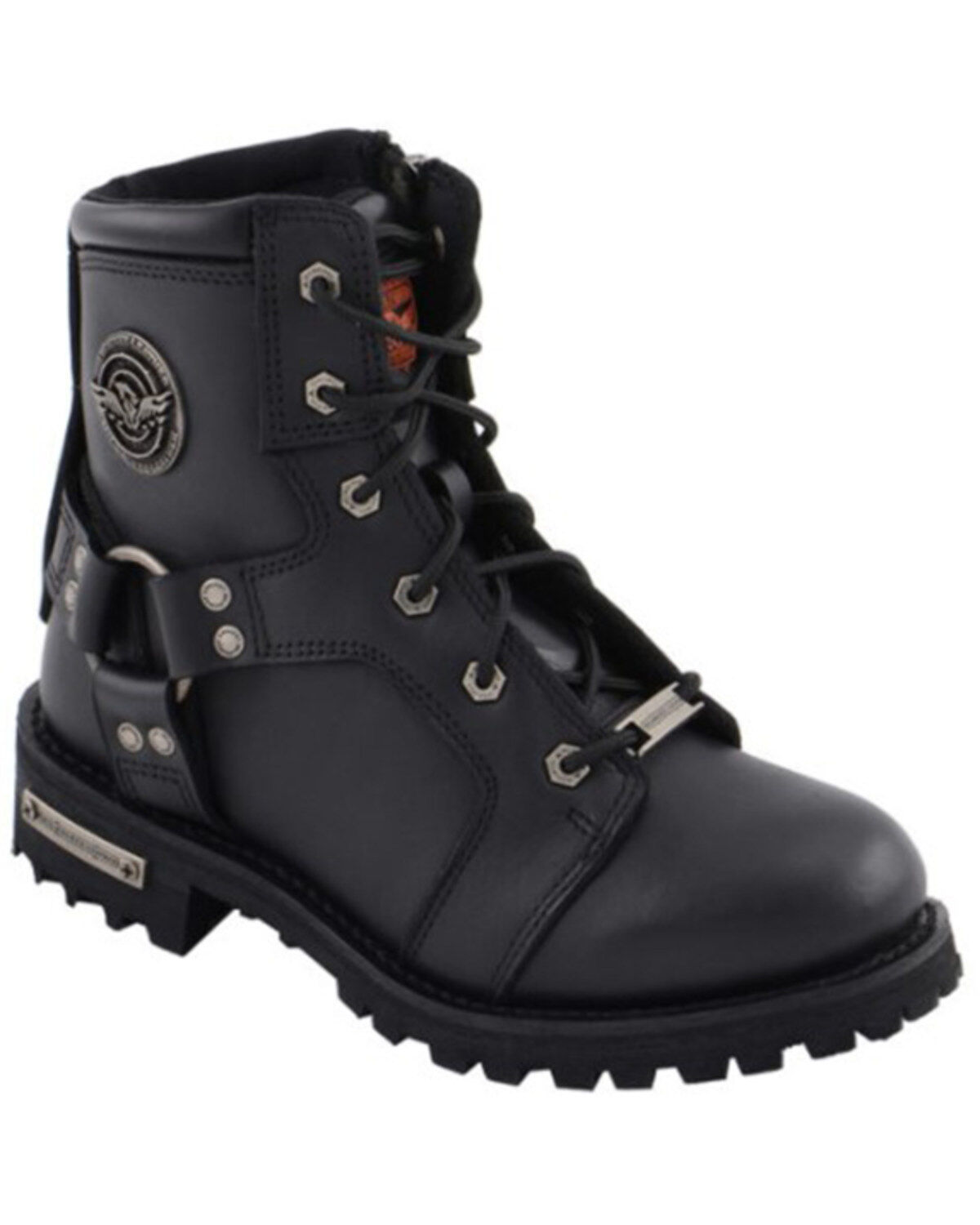 Milwaukee Leather Women's Harness Moto Boots - Soft Toe