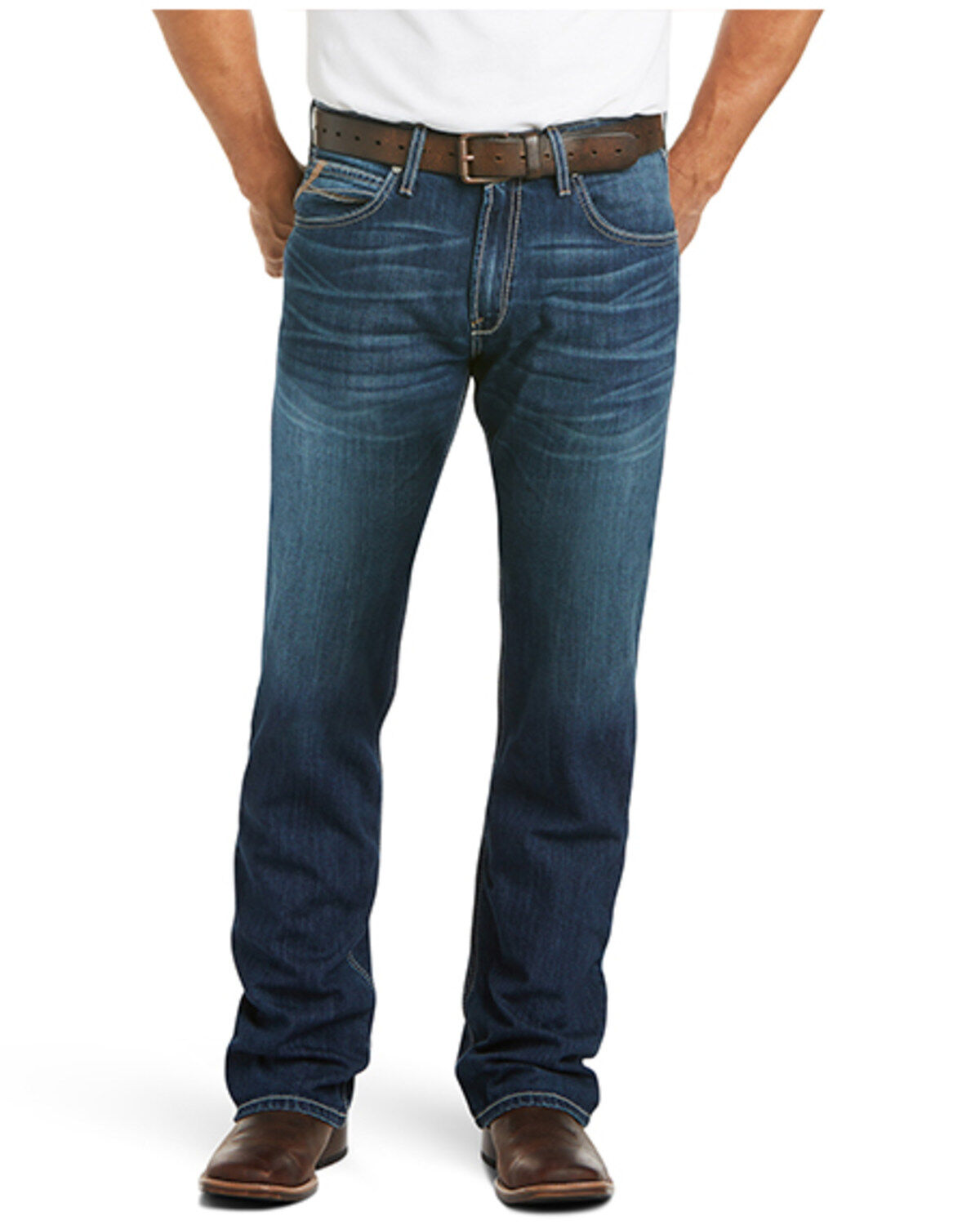 Ariat Men's M4 Ford Bragg Dark Stretch Relaxed Bootcut Jeans