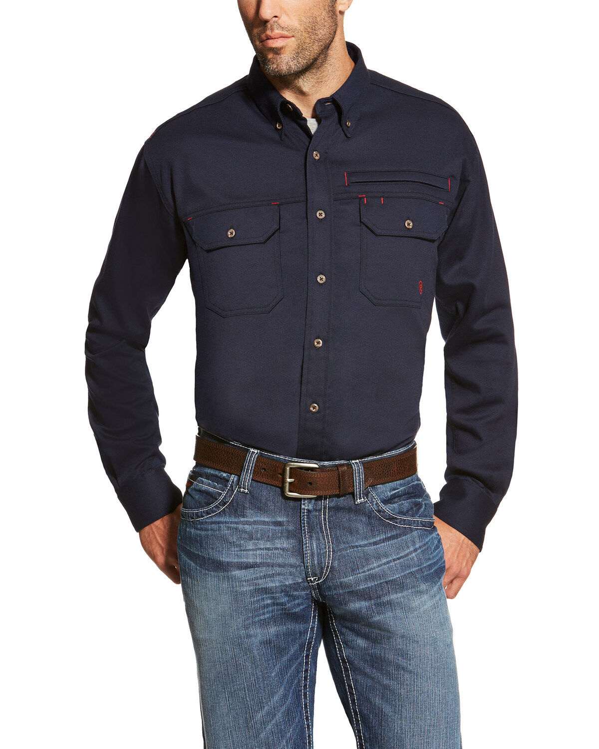 Ariat Men's FR Solid Vent Long Sleeve Button Down Work Shirt - Big 1 110249-ariat-men-s-fr-solid-vent-long-sleeve-button-down-work-shirt-big-1.jpg