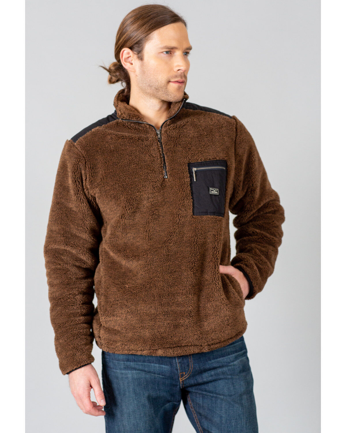 110535-kimes-ranch-men-s-brown-whiskey-fleece-1-4-zip-pullover-1.jpg