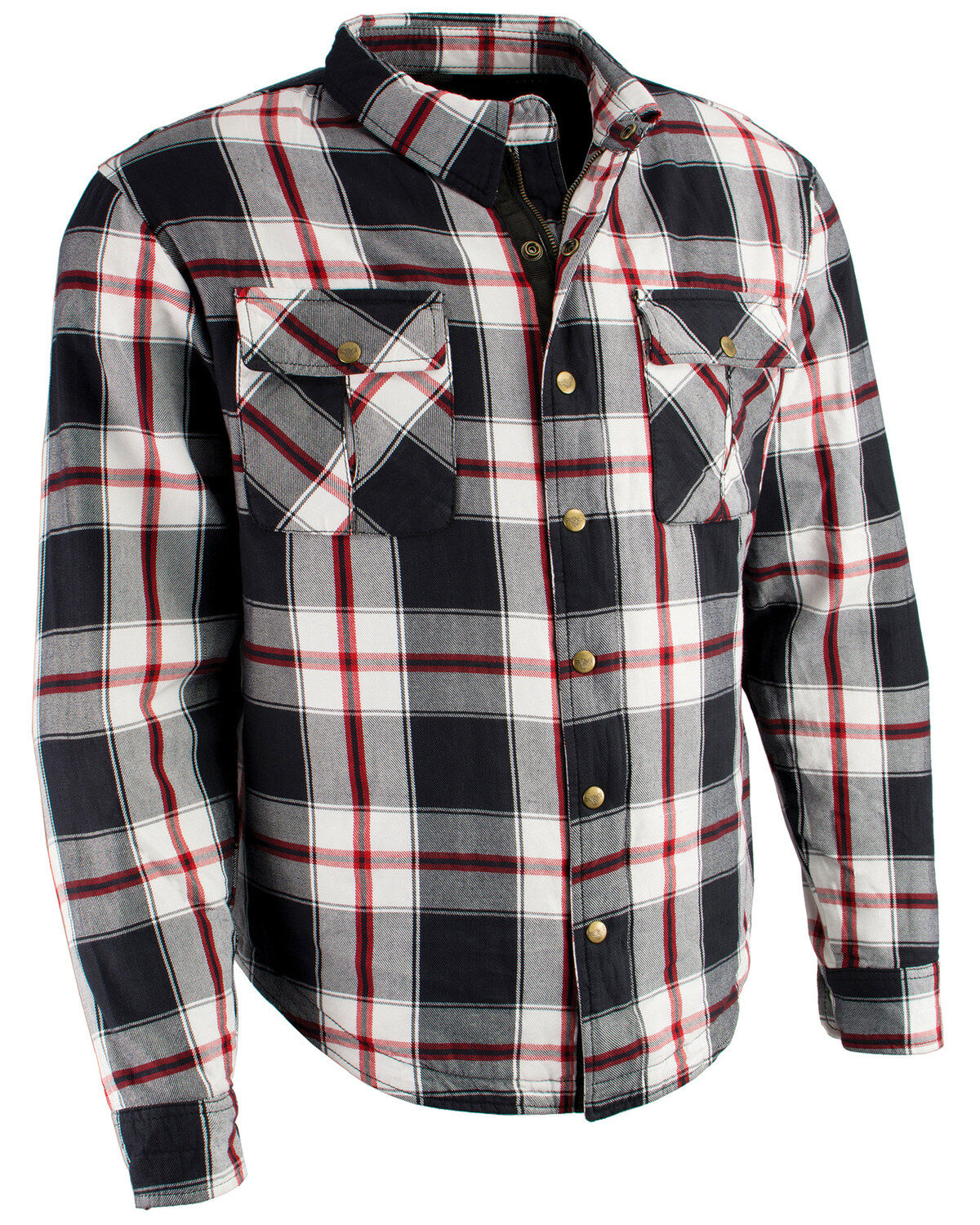Milwaukee Performance Men's Aramid Reinforced Plaid Flannel Biker Shirt - Big & Tall