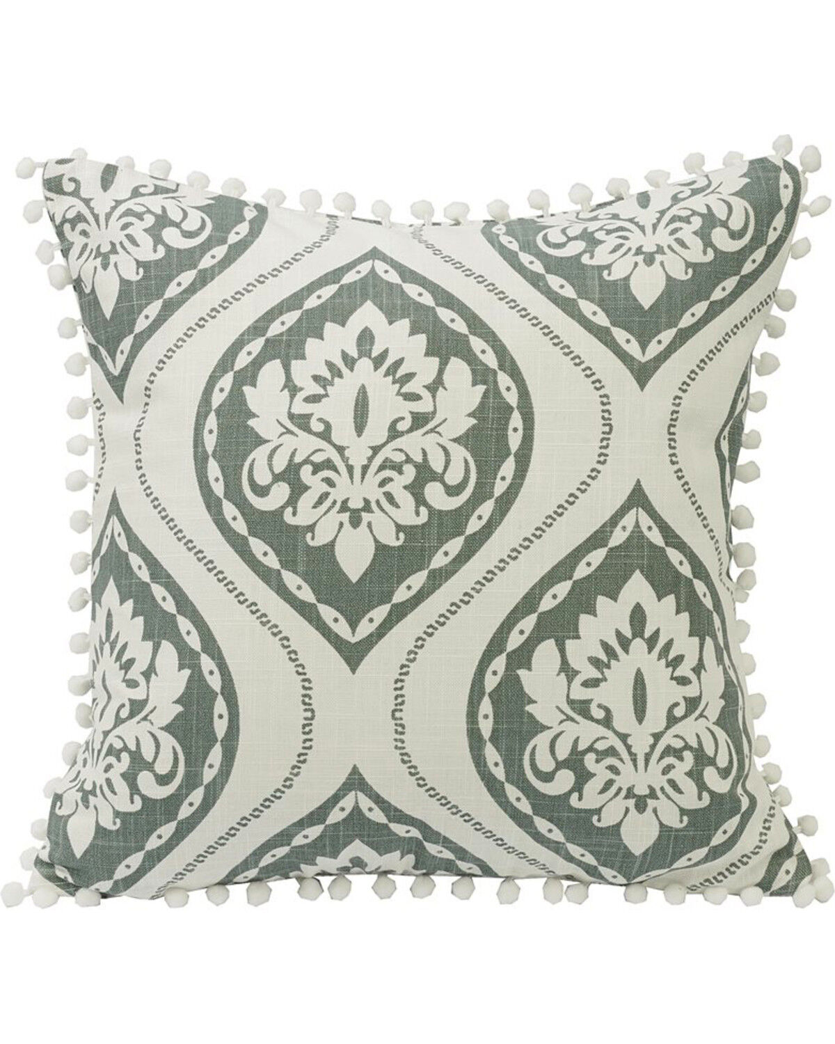 HiEnd Accents Graphic Print Pillow with Pom Trim