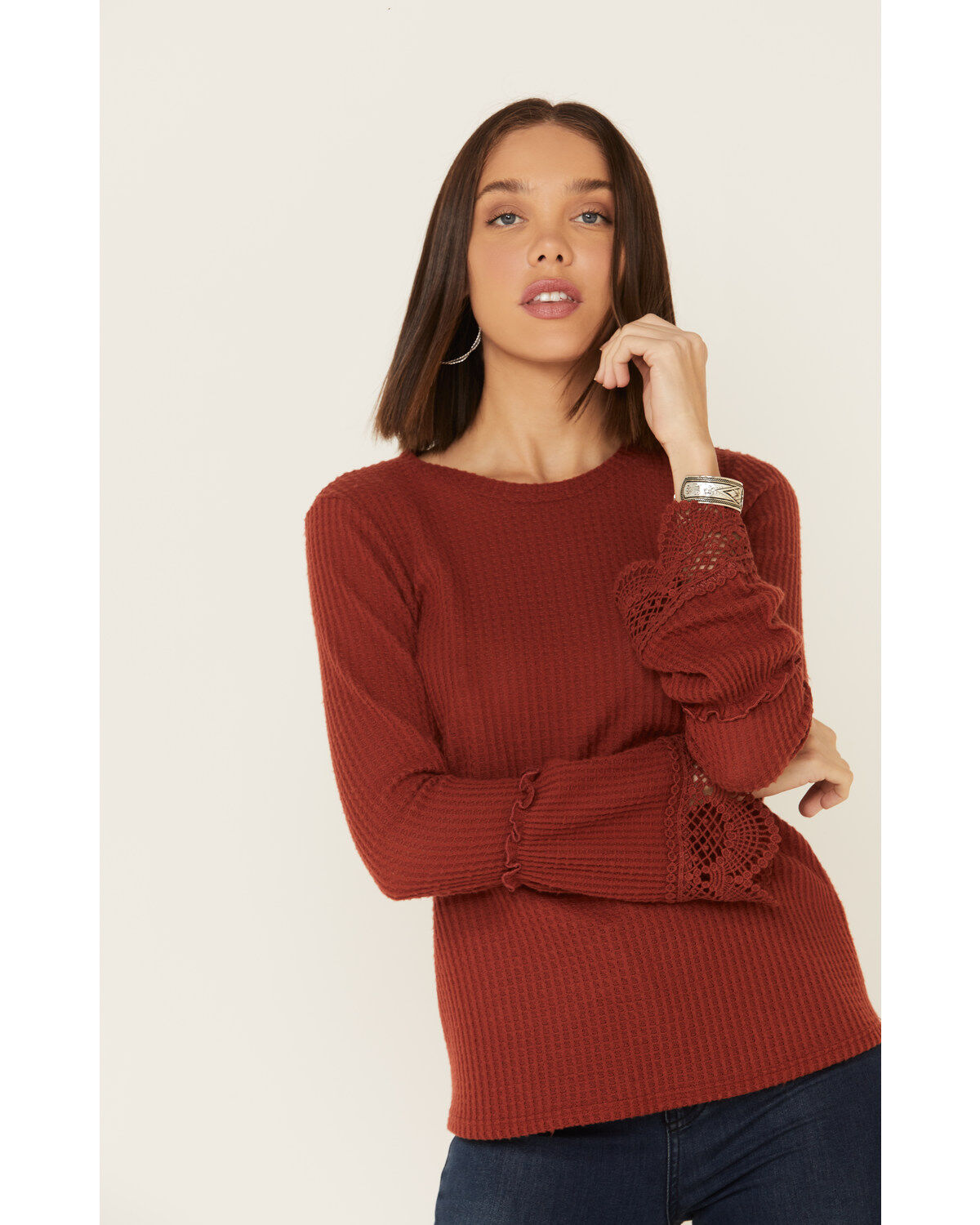 Moa Moa Women's Rust Brushed Thermal Bell Sleeve Top 1 114249-moa-moa-women-s-rust-brushed-thermal-bell-sleeve-top-1.jpg