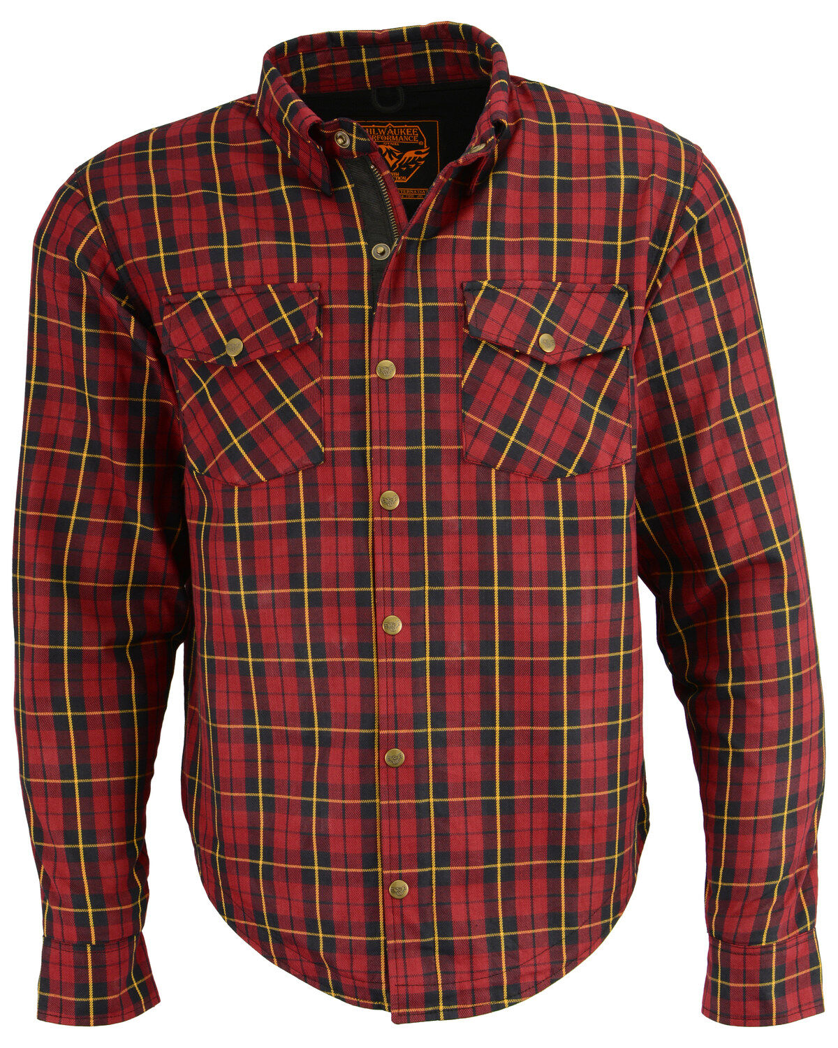Milwaukee Performance Men's Aramid Reinforced Checkered Flannel Biker Shirt - Big & Tall