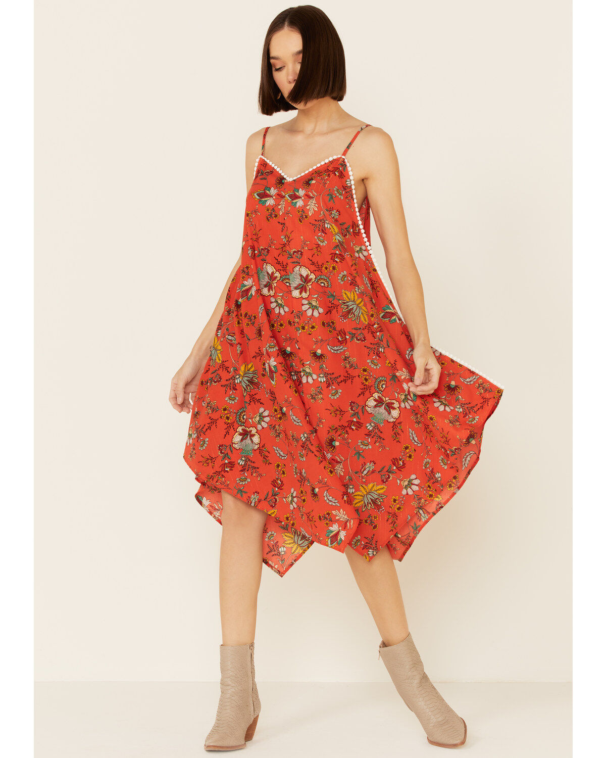 Molly Bracken Women's Floral Print Hanky Mini Dress