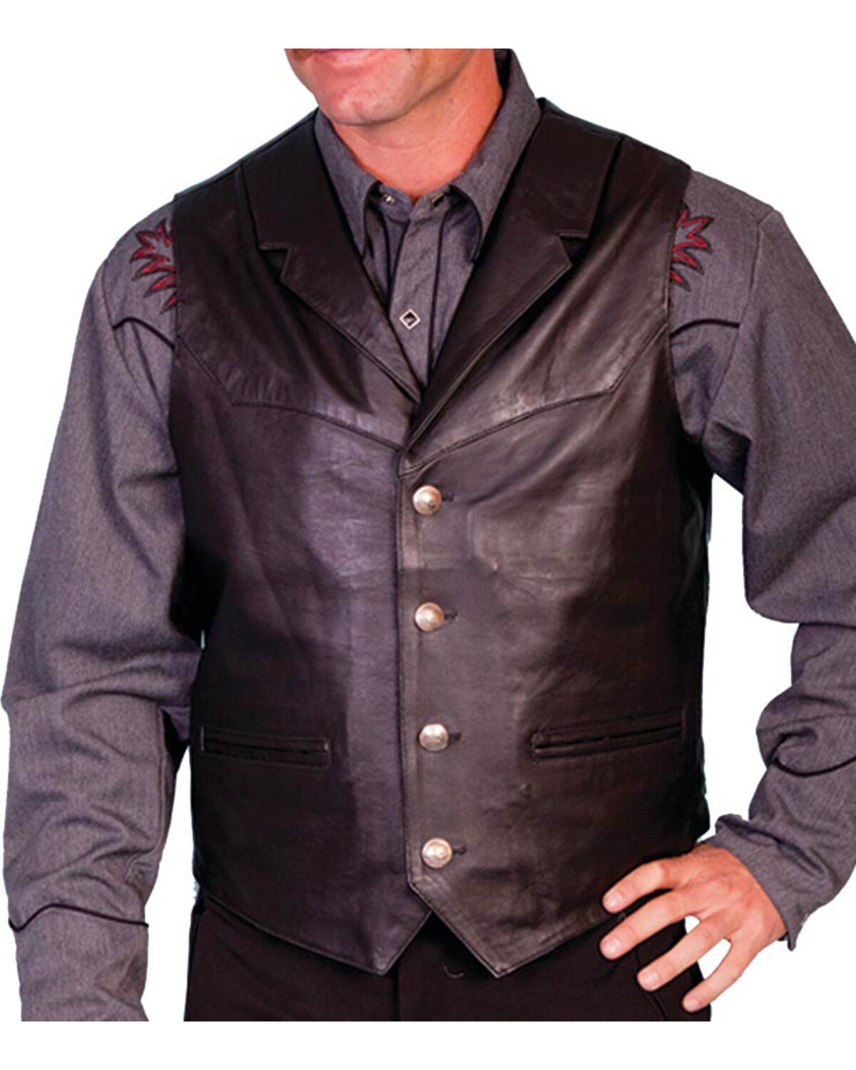 Scully Men's Lambskin Lapel Vest - Big 1 115810-scully-men-s-lambskin-lapel-vest-big-1.jpg
