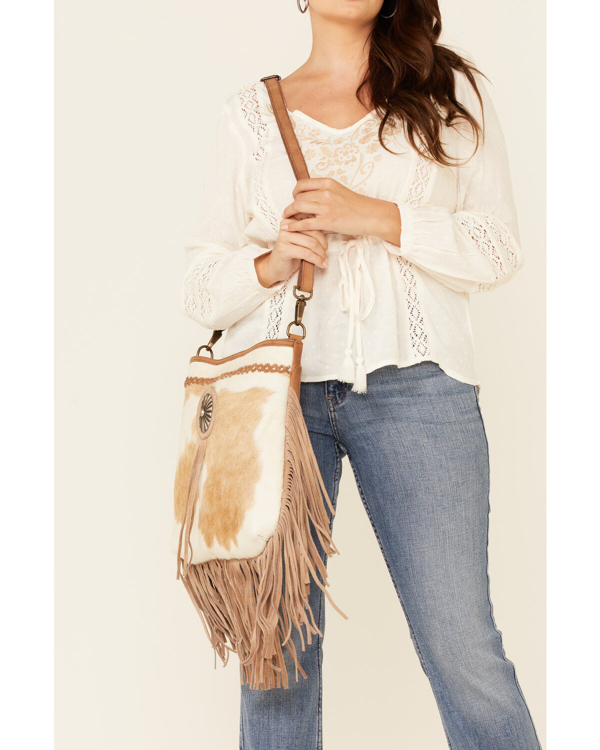 Idyllwind Women's Cosmic Cowgirl Cowhide Fringe Bag