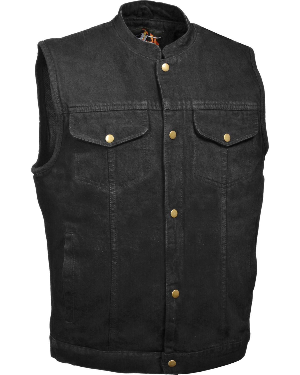 Milwaukee Leather Men's Snap Front Denim Club Style Vest with Gun Pocket - Big - 4X