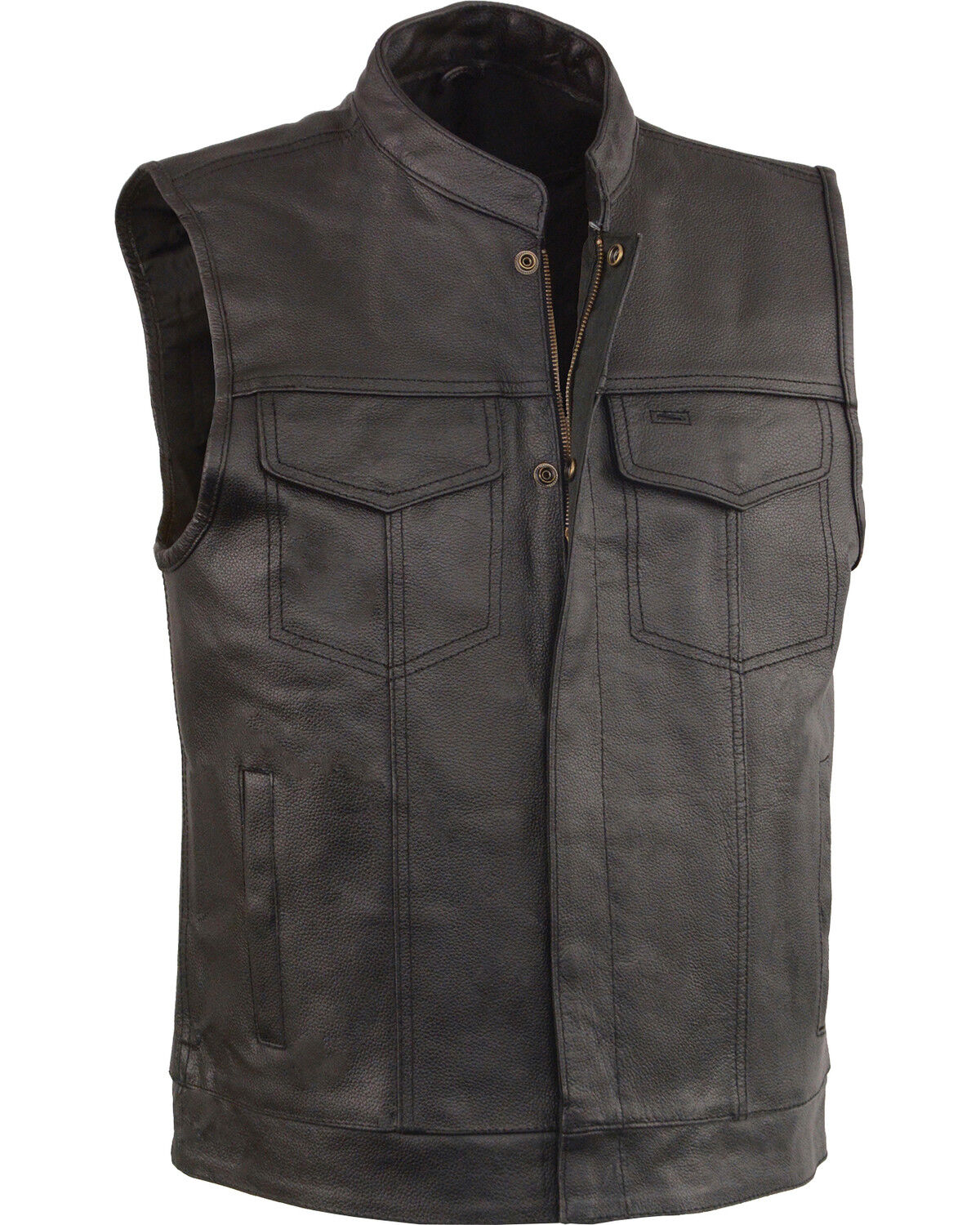 Milwaukee Leather Men's Open Neck Club Style Vest - Big 4X 1 118278-milwaukee-leather-men-s-open-neck-club-style-vest-big-4x-1.jpg