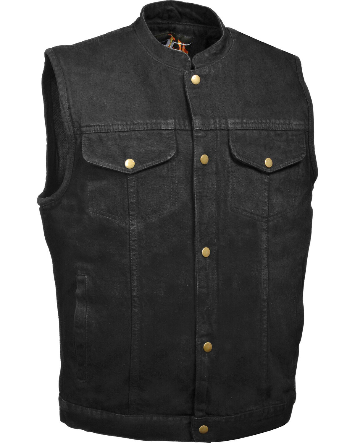 Milwaukee Leather Men's Snap Front Denim Club Style Vest with Gun Pocket - Big - 3X 1 118906-milwaukee-leather-men-s-snap-front-denim-club-style-vest-with-gun-pocket-big-3x-1.jpg