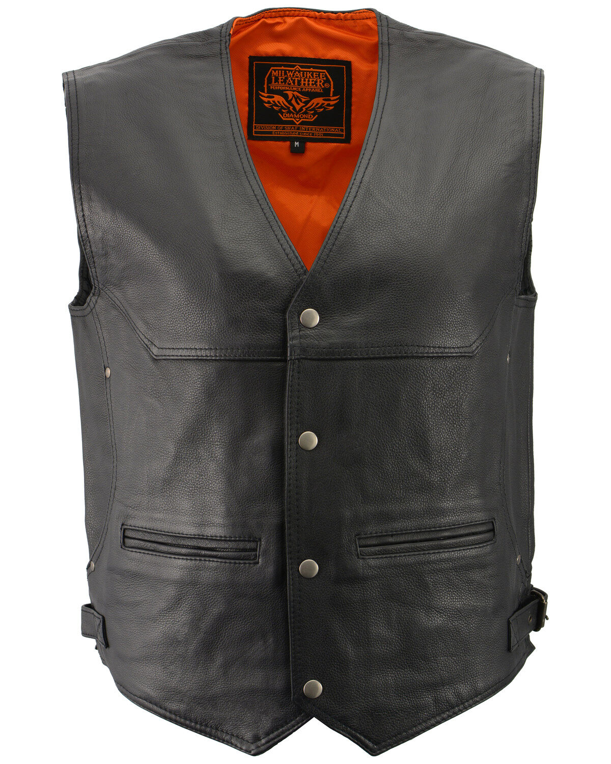 Milwaukee Leather Men's Deep Pocket Vest - Big 4X