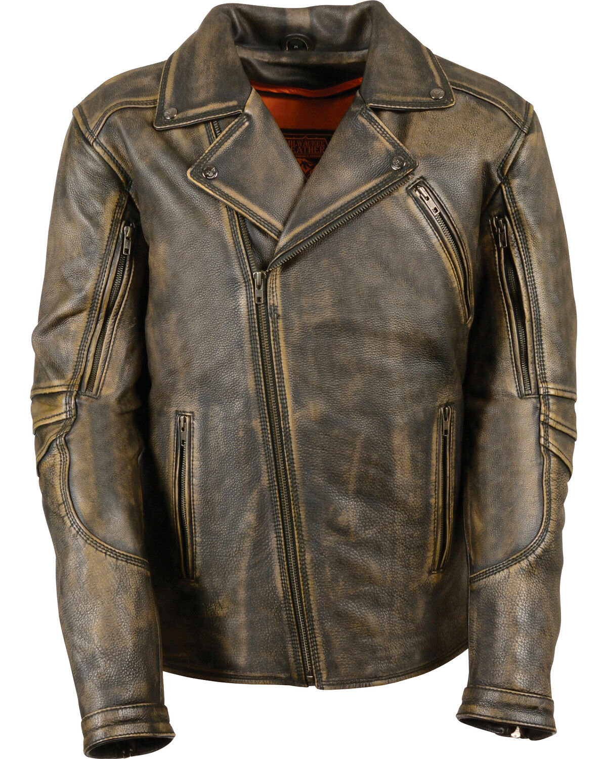 Milwaukee Leather Men's Triple Stitch Extra Long Biker Jacket - 3X