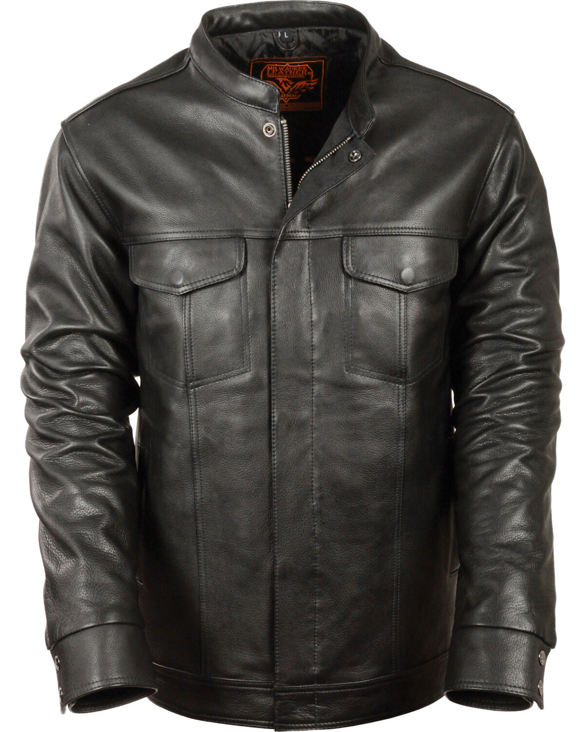 Milwaukee Leather Men's Black Club Style Shirt Jacket - Big 5X