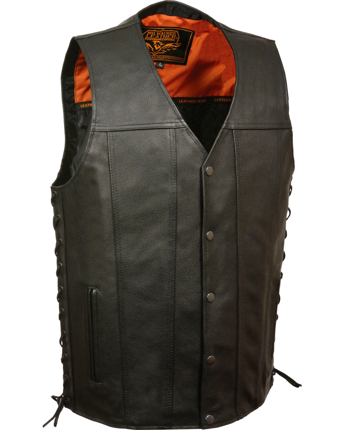 Milwaukee Leather Men's Straight Bottom Side Lace Vest - 3X 1 119918-milwaukee-leather-men-s-straight-bottom-side-lace-vest-3x-1.jpg