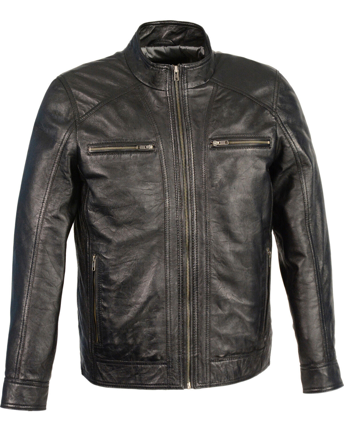 Milwaukee Leather Men's Sheepskin Moto Leather Jacket