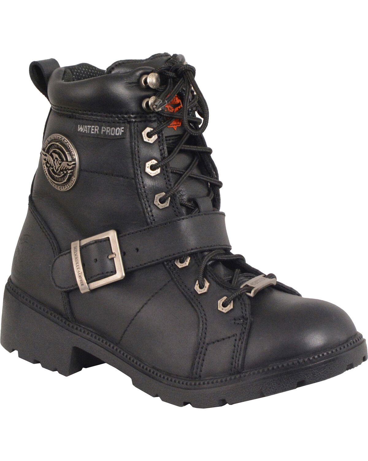 Milwaukee Leather Women's Waterproof Side Buckle Boots - Round Toe 1 121222-milwaukee-leather-women-s-waterproof-side-buckle-boots-round-toe-1.jpg