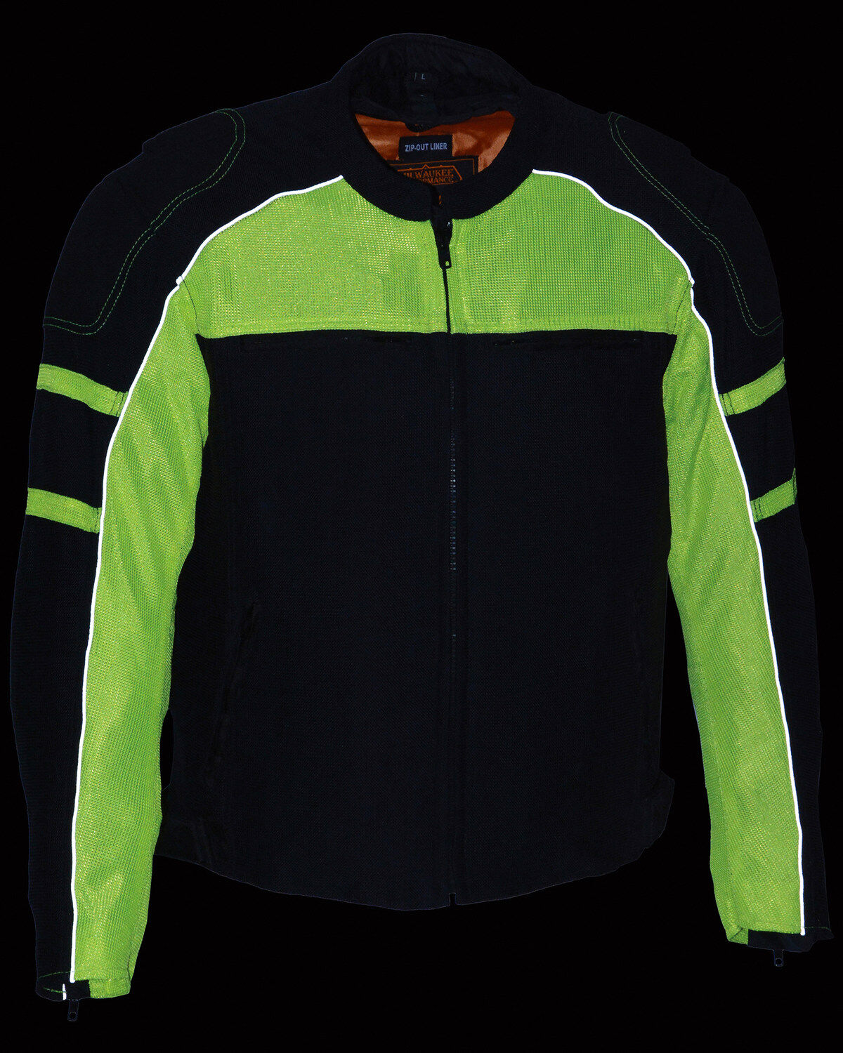 Milwaukee Leather Men's Mesh Racing Jacket with Removable Rain Jacket Liner - 4X