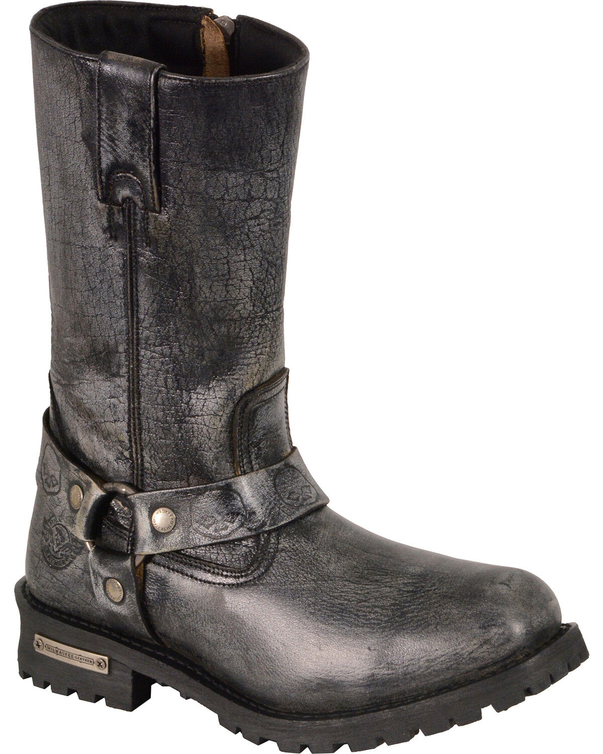 Milwaukee Leather Men's 11 Classic Harness Boots - Square Toe