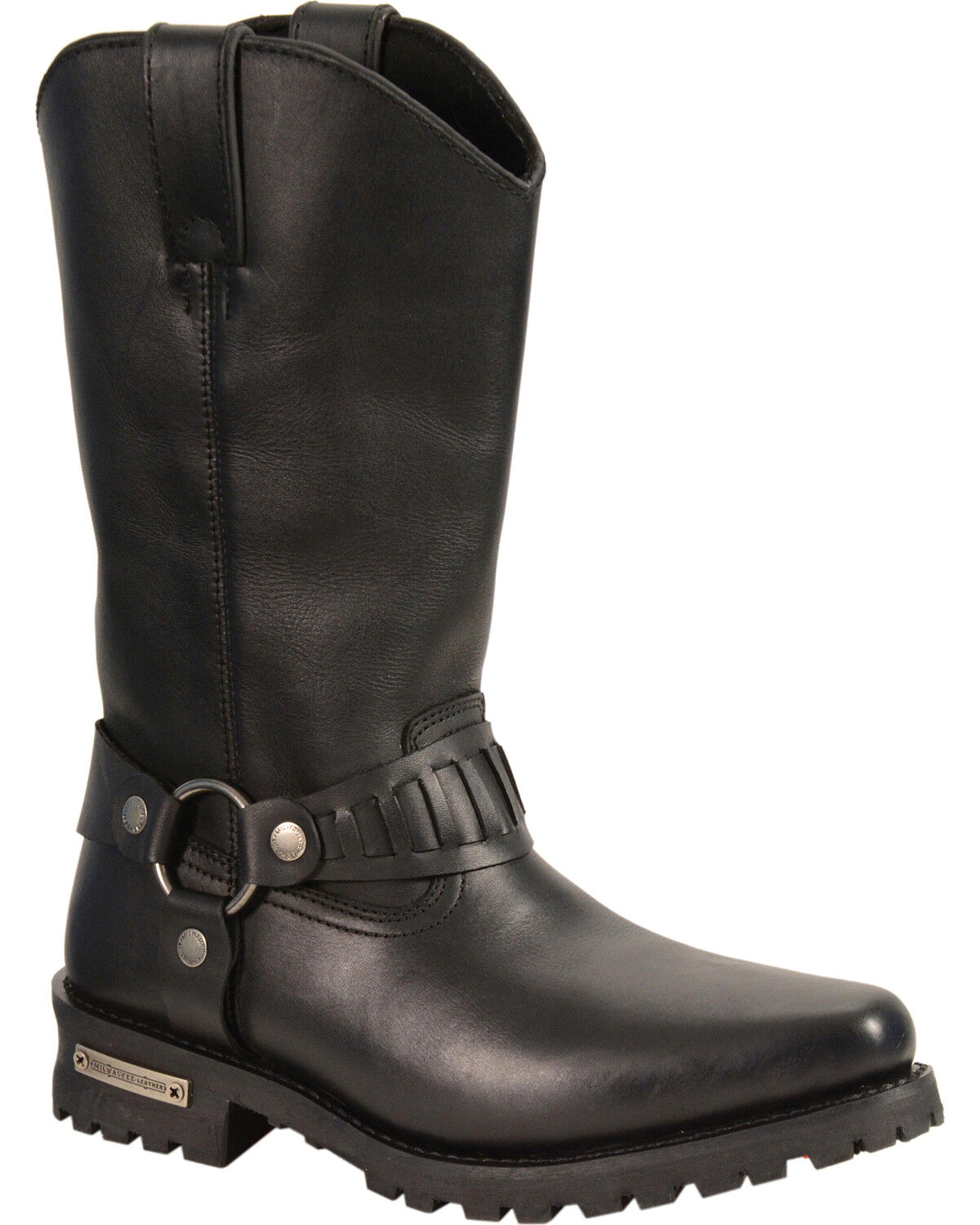 Milwaukee Leather Men's 11 Western Style Harness Boots - Square Toe