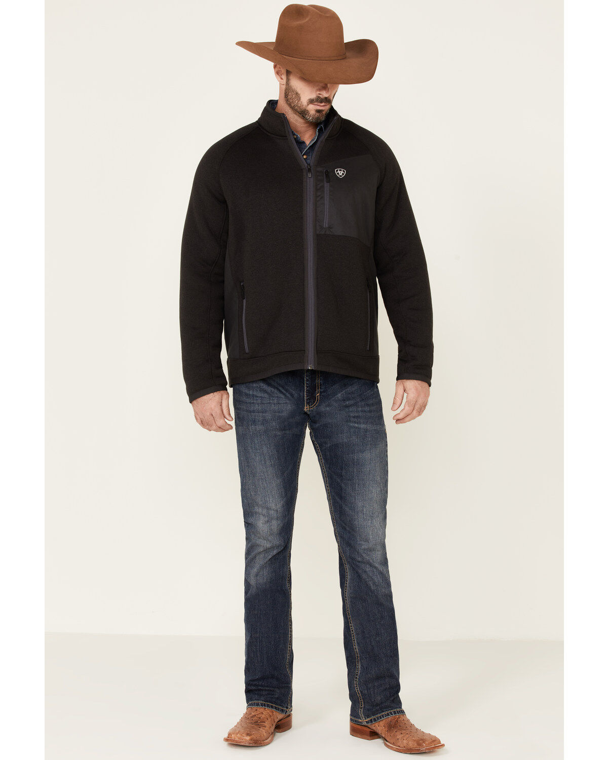 Ariat Men's Bluff Jersey Softshell Zip-Front Jacket