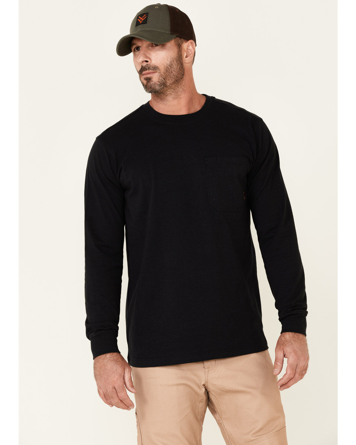 Hawx Men's Solid Forge Long Sleeve Work Pocket T-Shirt - Tall