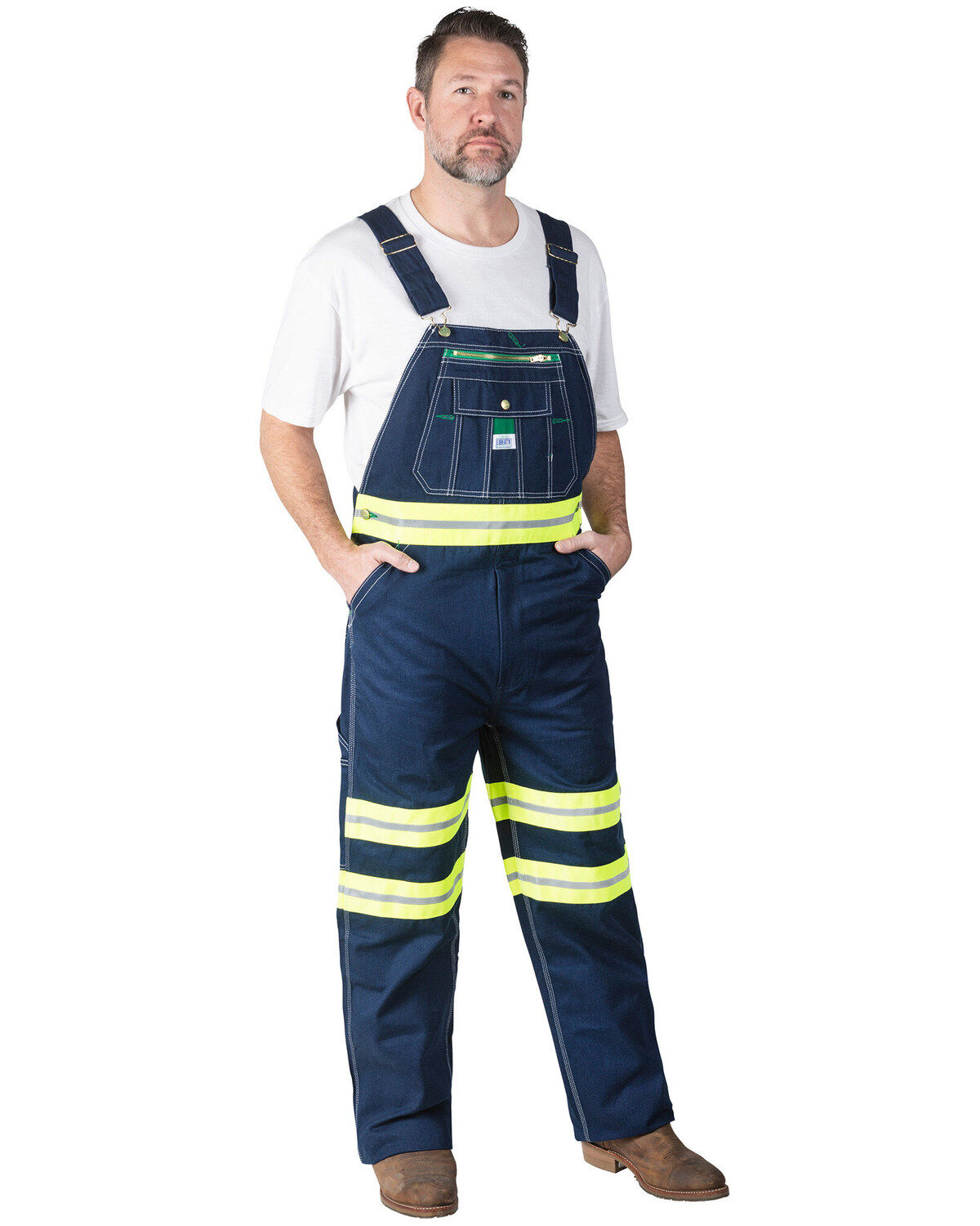 Liberty Men's Hi-Vis Tape Bib Overalls