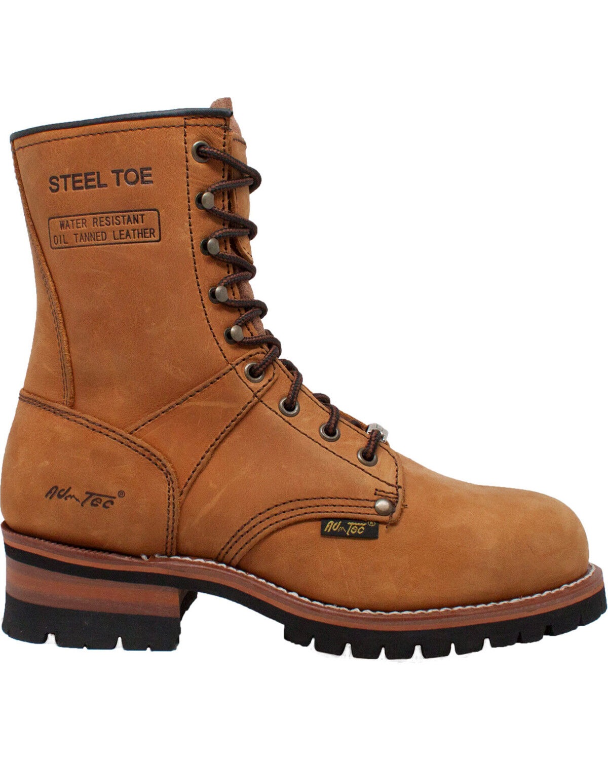 Ad Tec Men's 9 Leather Logger Boots - Steel Toe