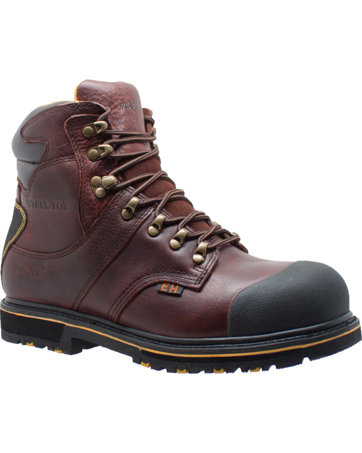 Ad Tec Men's 6 Leather EH Waterproof Work Boots - Steel Toe