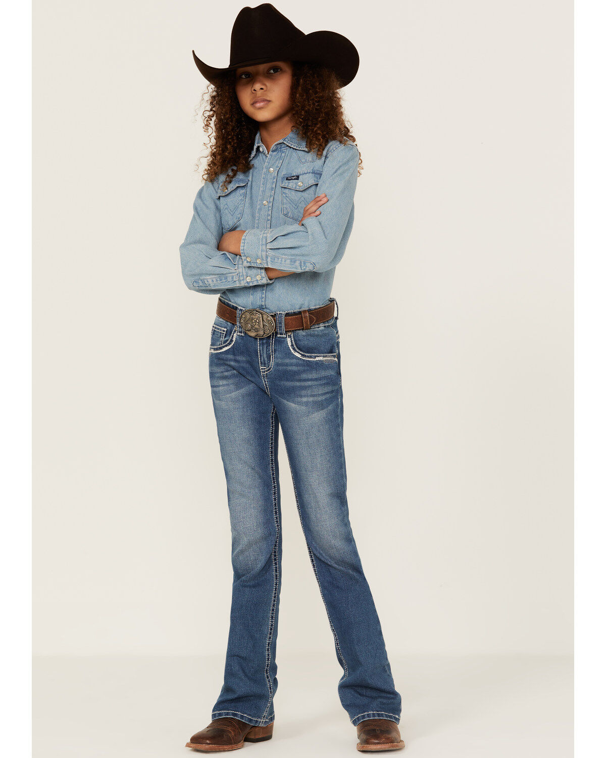Shyanne Little Girls' Dark Wash Zigzag Pocket Bootcut Jeans 1 137052-shyanne-little-girls-dark-wash-zigzag-pocket-bootcut-jeans-1.jpg