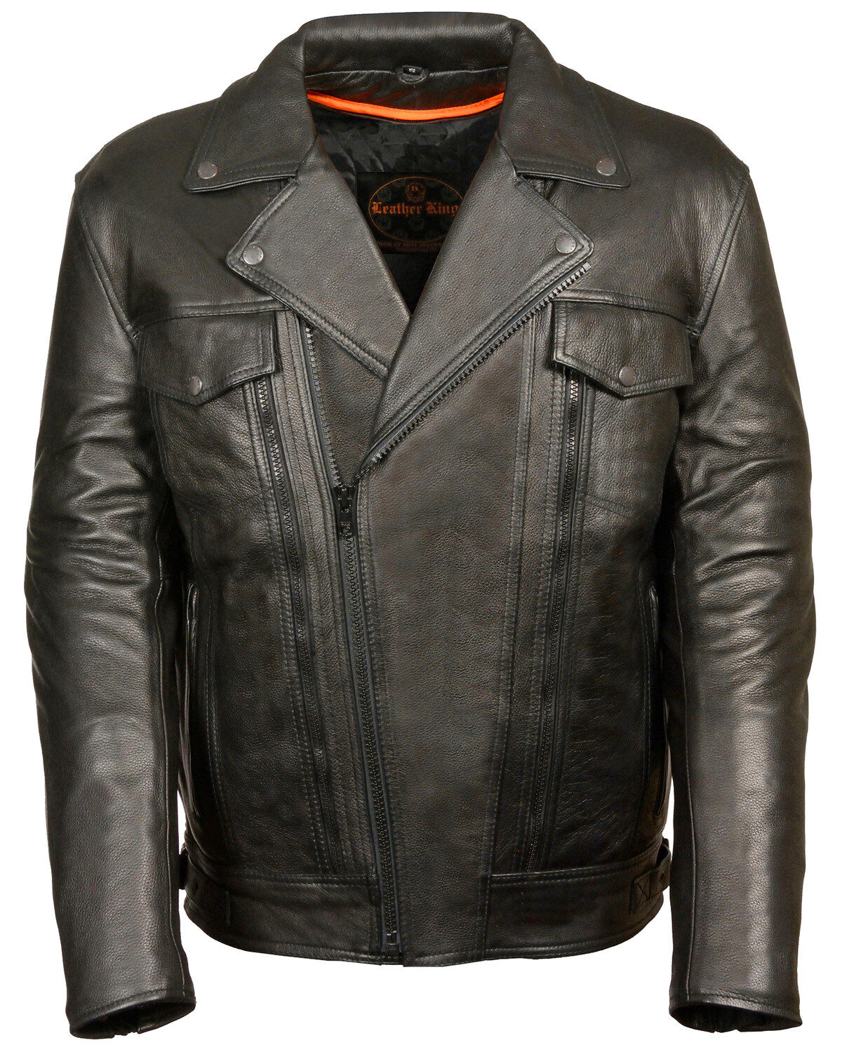 Milwaukee Leather Men's Utility Pocket Motorcycle Jacket - 3X