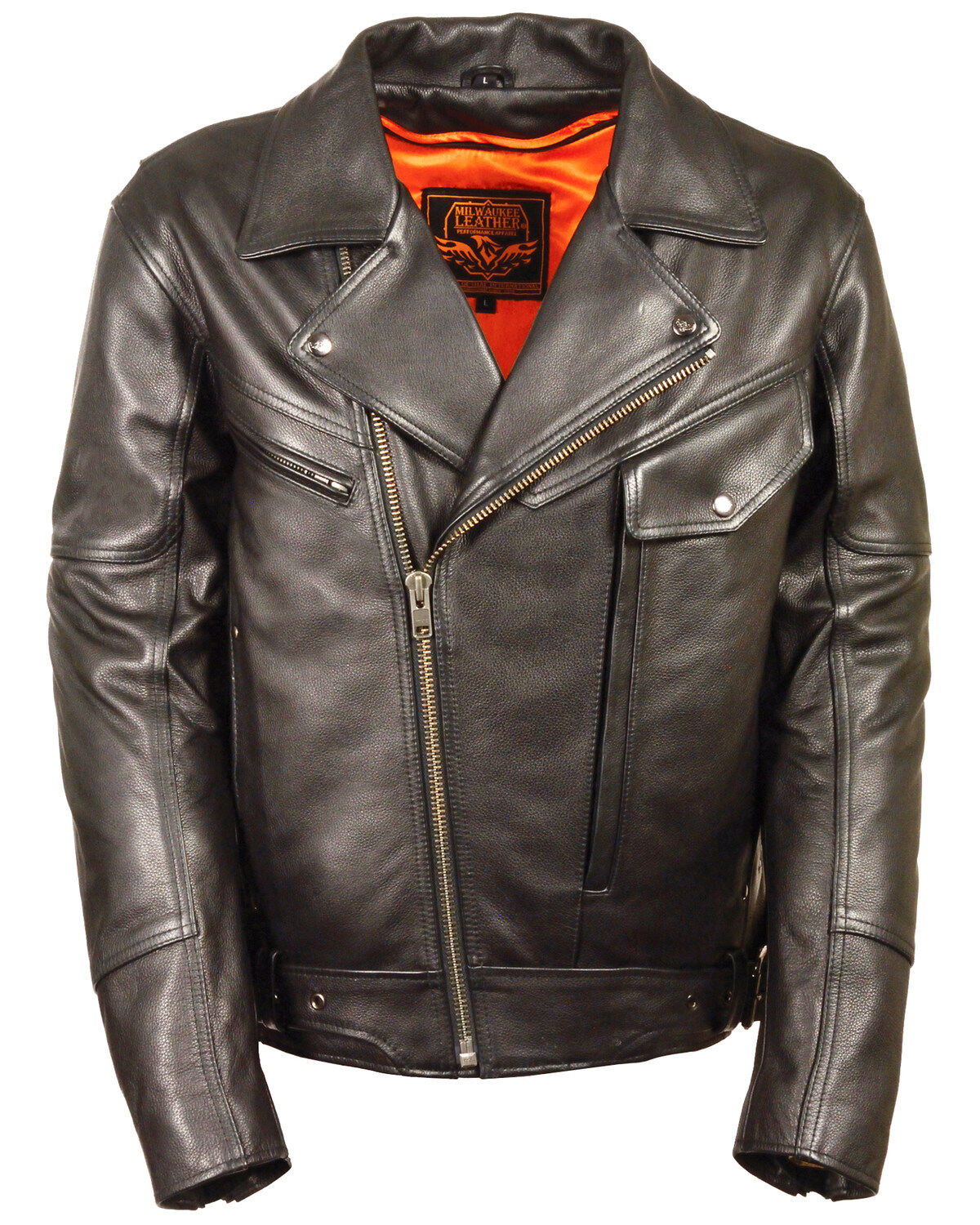 Milwaukee Leather Men's Side Belt Utility Pocket Motorcycle Jacket - 4X