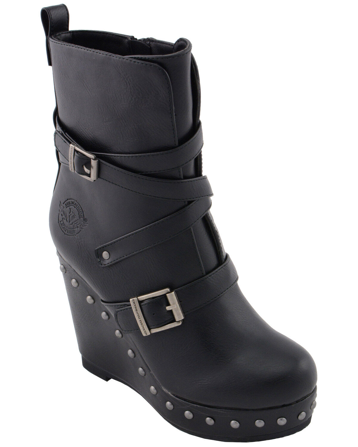 Milwaukee Leather Women's Triple Strap Wedge Boots - Round Toe 1 137445-milwaukee-leather-women-s-triple-strap-wedge-boots-round-toe-1.jpg