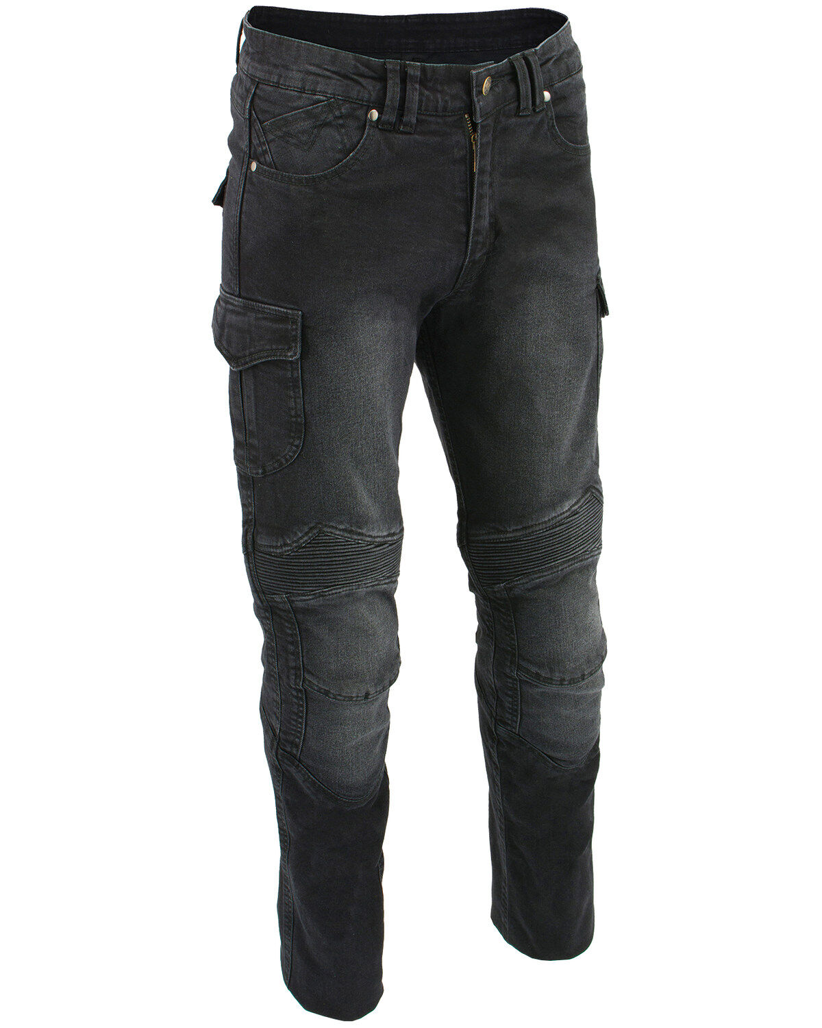 Milwaukee Leather Men's Black 32 Aramid Reinforced Straight Cut Denim Jeans