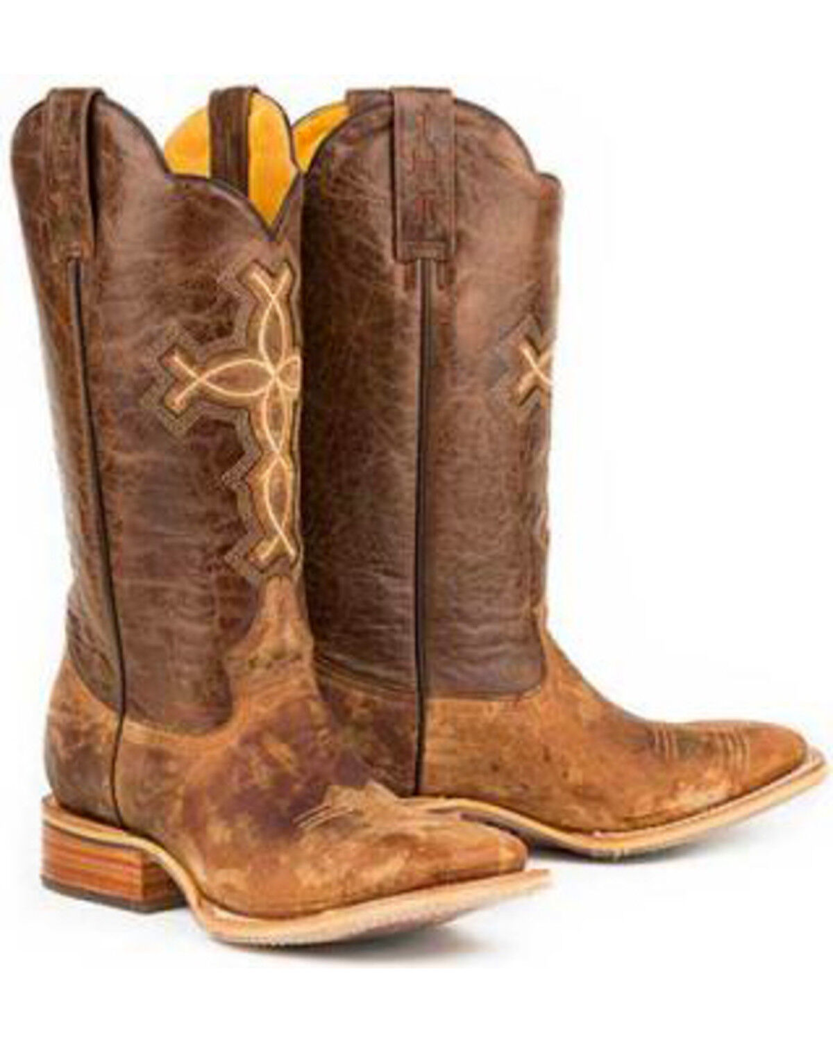 Tin Haul Men's Ichthys Philippians 4:13 Western Boots - Broad Square Toe