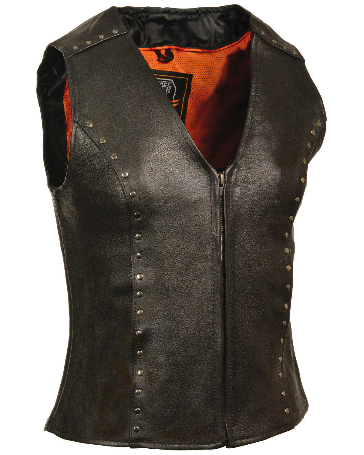 Milwaukee Leather Women's Studded Zip Front Vest - 3X 1 138349-milwaukee-leather-women-s-studded-zip-front-vest-3x-1.jpg