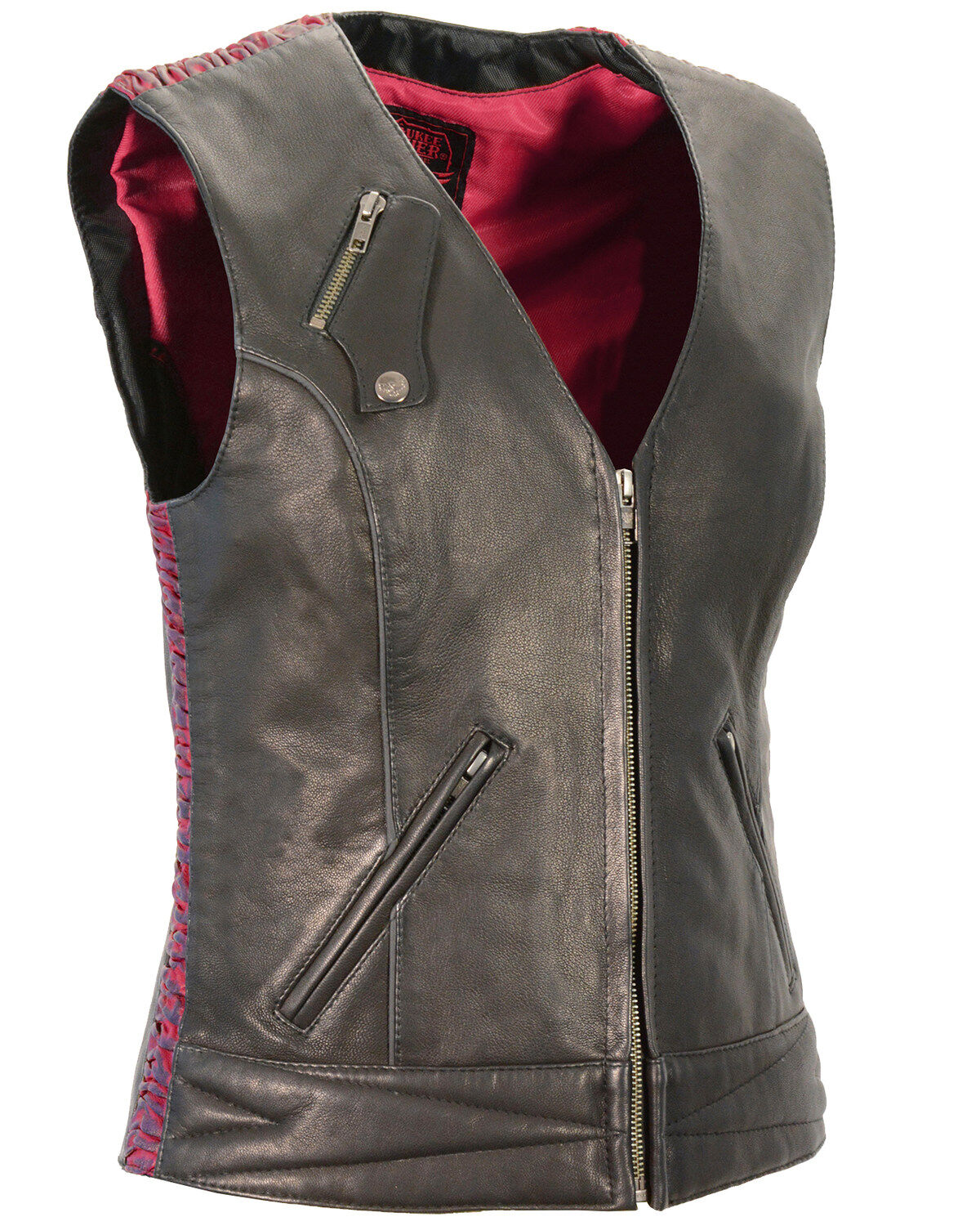 Milwaukee Leather Women's Lightweight Crinkle Snap Front Vest - 3X 1 138828-milwaukee-leather-women-s-lightweight-crinkle-snap-front-vest-3x-1.jpg