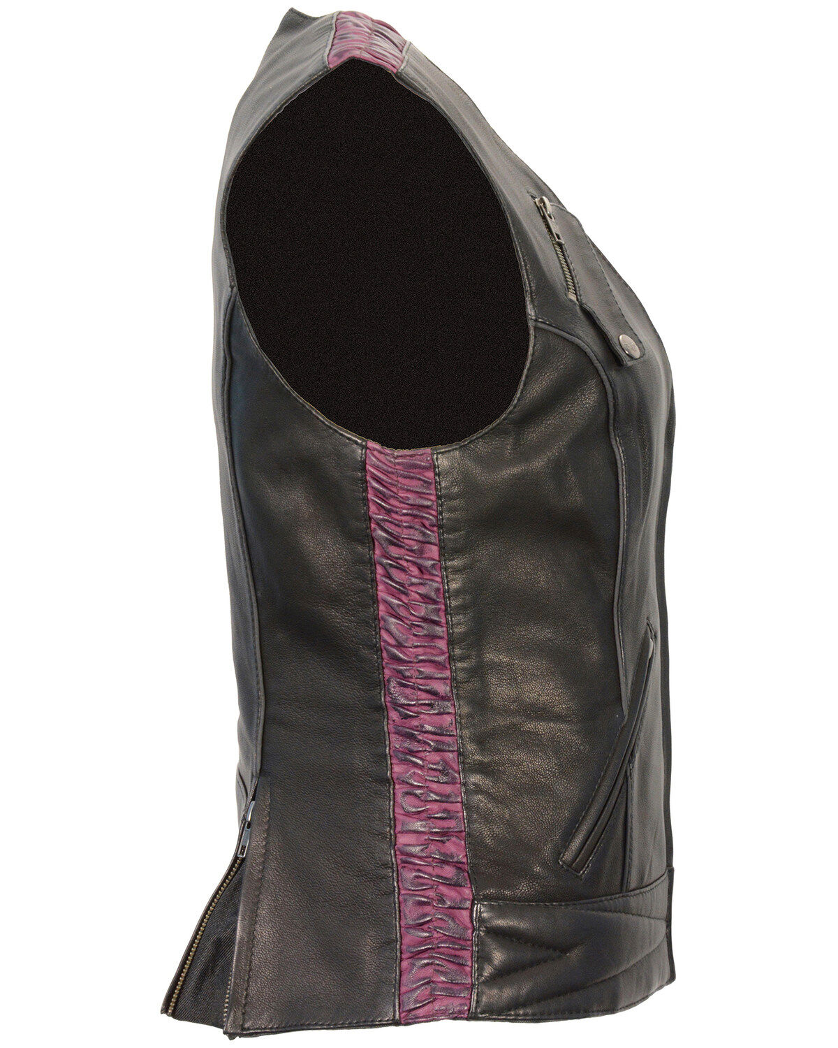 Milwaukee Leather Women's Lightweight Crinkle Snap Front Vest - 4X