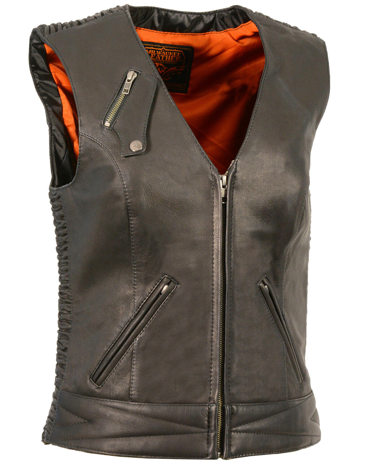Milwaukee Leather Women's Lightweight Crinkle Snap Front Vest - 5X 1 138858-milwaukee-leather-women-s-lightweight-crinkle-snap-front-vest-5x-1.jpg