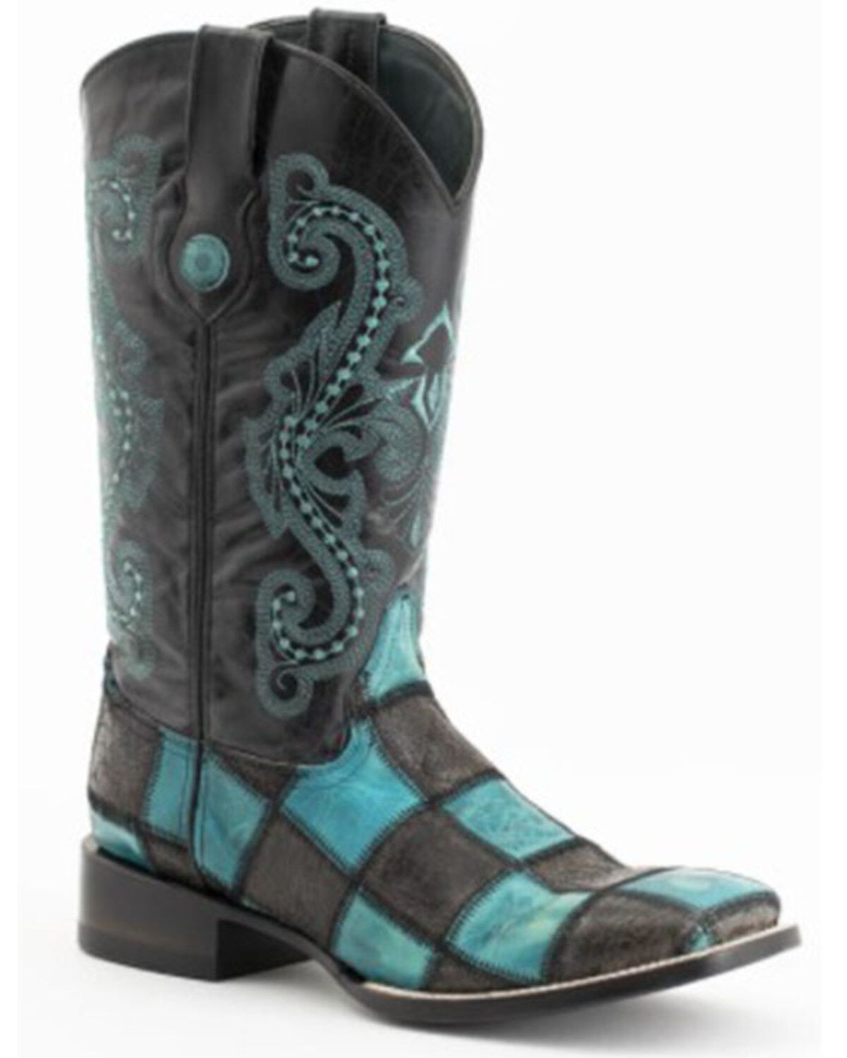 Ferrini Men's Patch Western Boots - Broad Square Toe