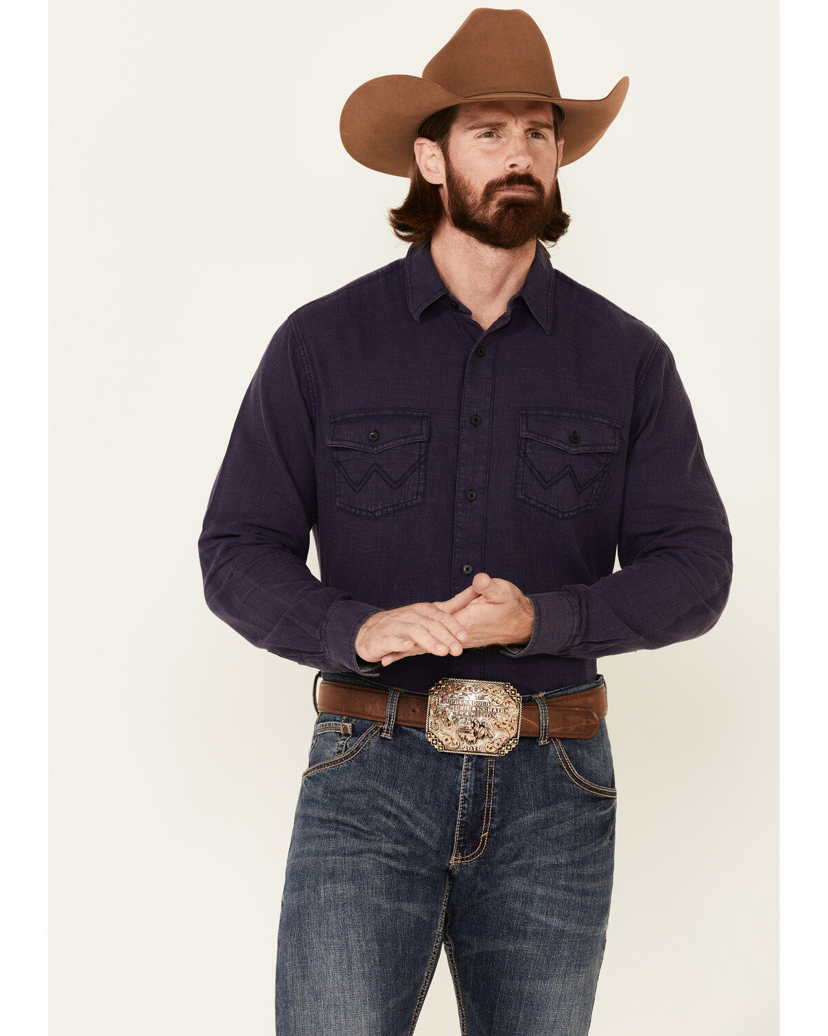Wrangler Retro Premium Men's Solid Long Sleeve Button-Down Western Shirt 1 139831-wrangler-retro-premium-men-s-solid-long-sleeve-button-down-western-shirt-1.jpg