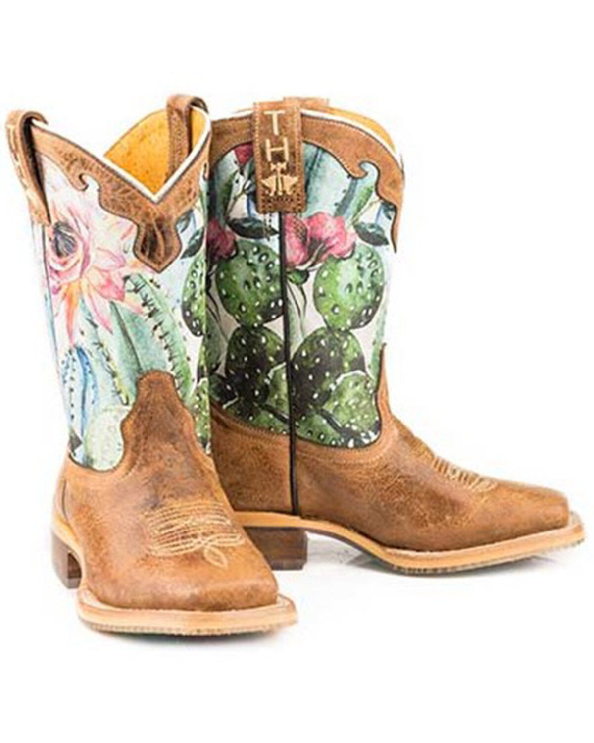 Tin Haul Girls' Cactilicious Crackled Boots - Broad Square Toe 1 142521-tin-haul-girls-cactilicious-crackled-boots-broad-square-toe-1.jpg