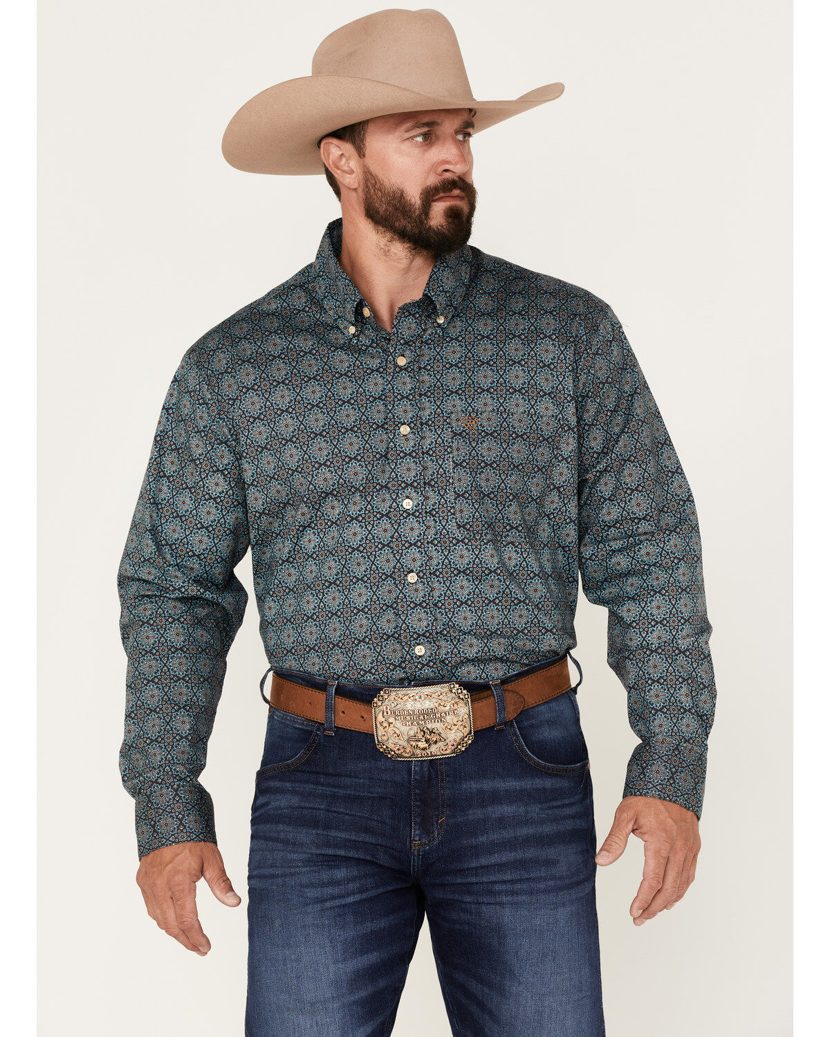 Rock & Roll Denim Men's Medallion Print Stretch Long Sleeve Button-Down Shirt 1 143370-rock-amp-roll-denim-men-s-medallion-print-stretch-long-sleeve-button-down-shirt-1.jpg