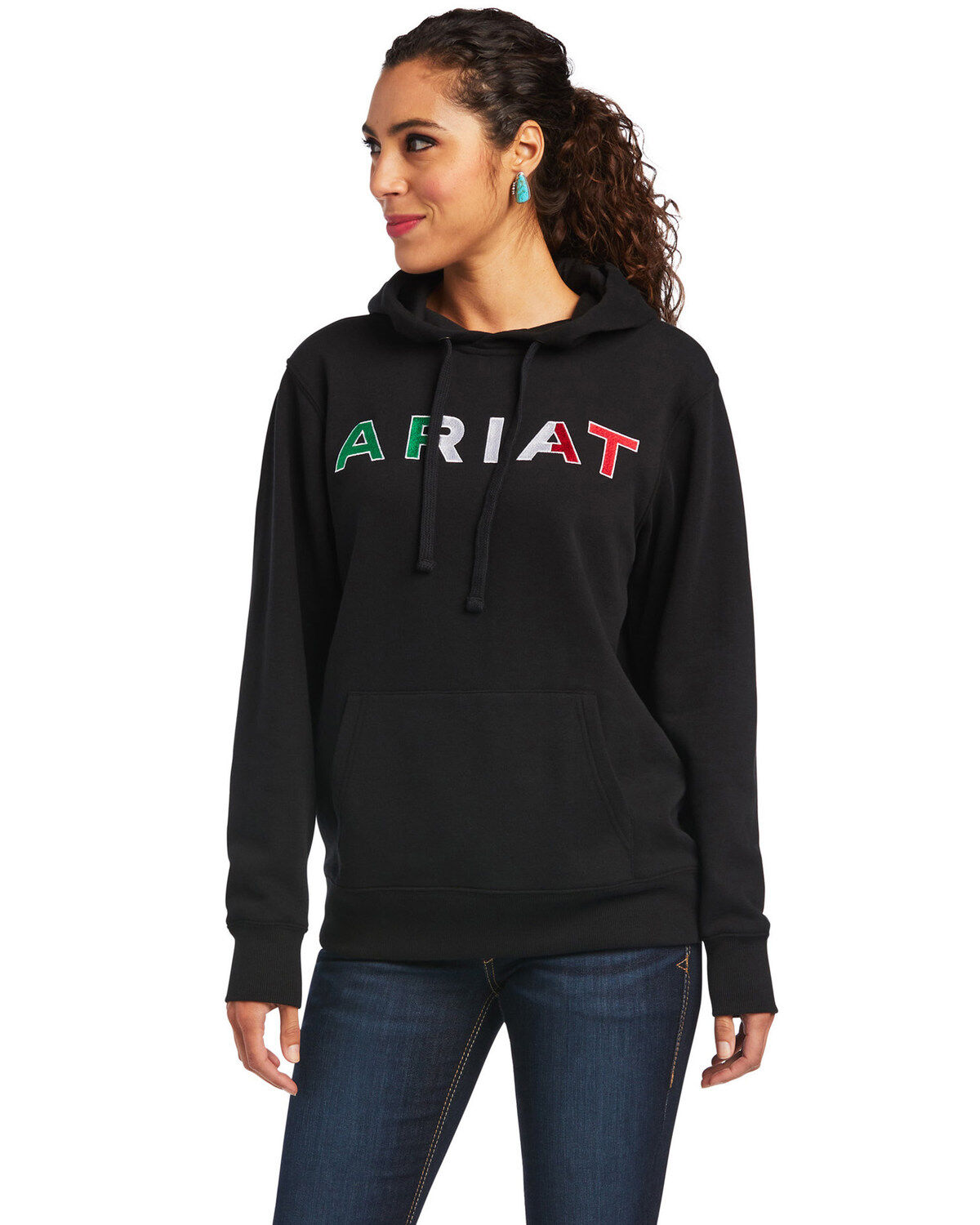 Ariat Women's Mexico Embroidered Logo Pullover Hoodie - Plus