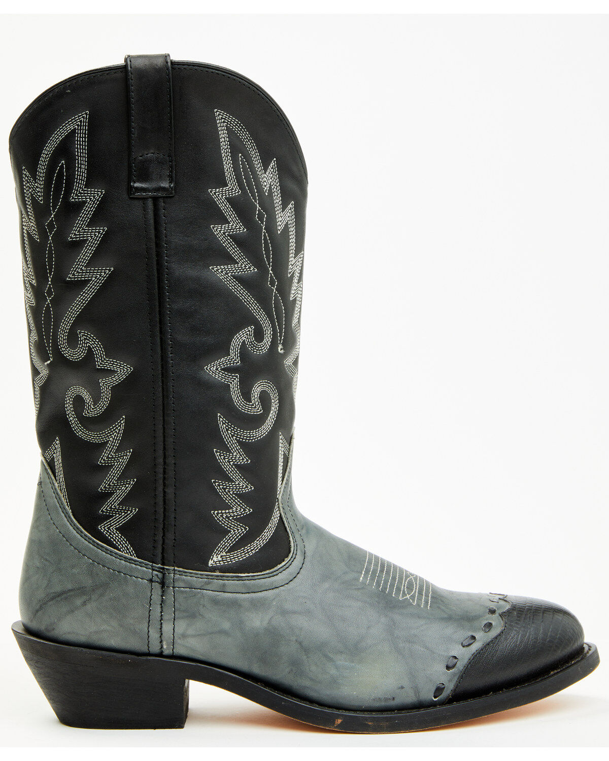 Laredo Men's Lizard Print Wingtip Western Boots - Round Toe