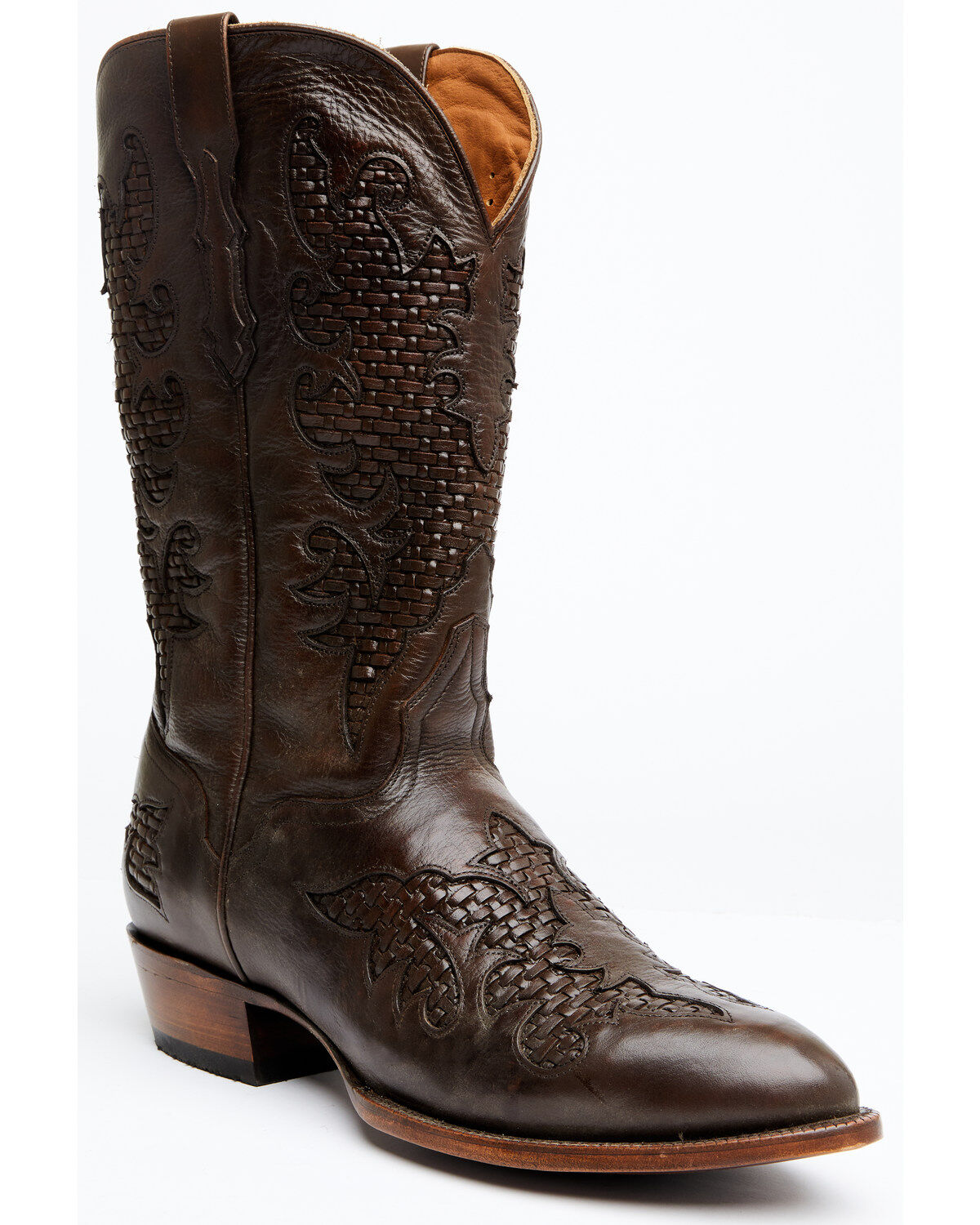 El Dorado Men's Basket Weave Western Boots - Round Toe 1 148374-el-dorado-men-s-basket-weave-western-boots-round-toe-1.jpg