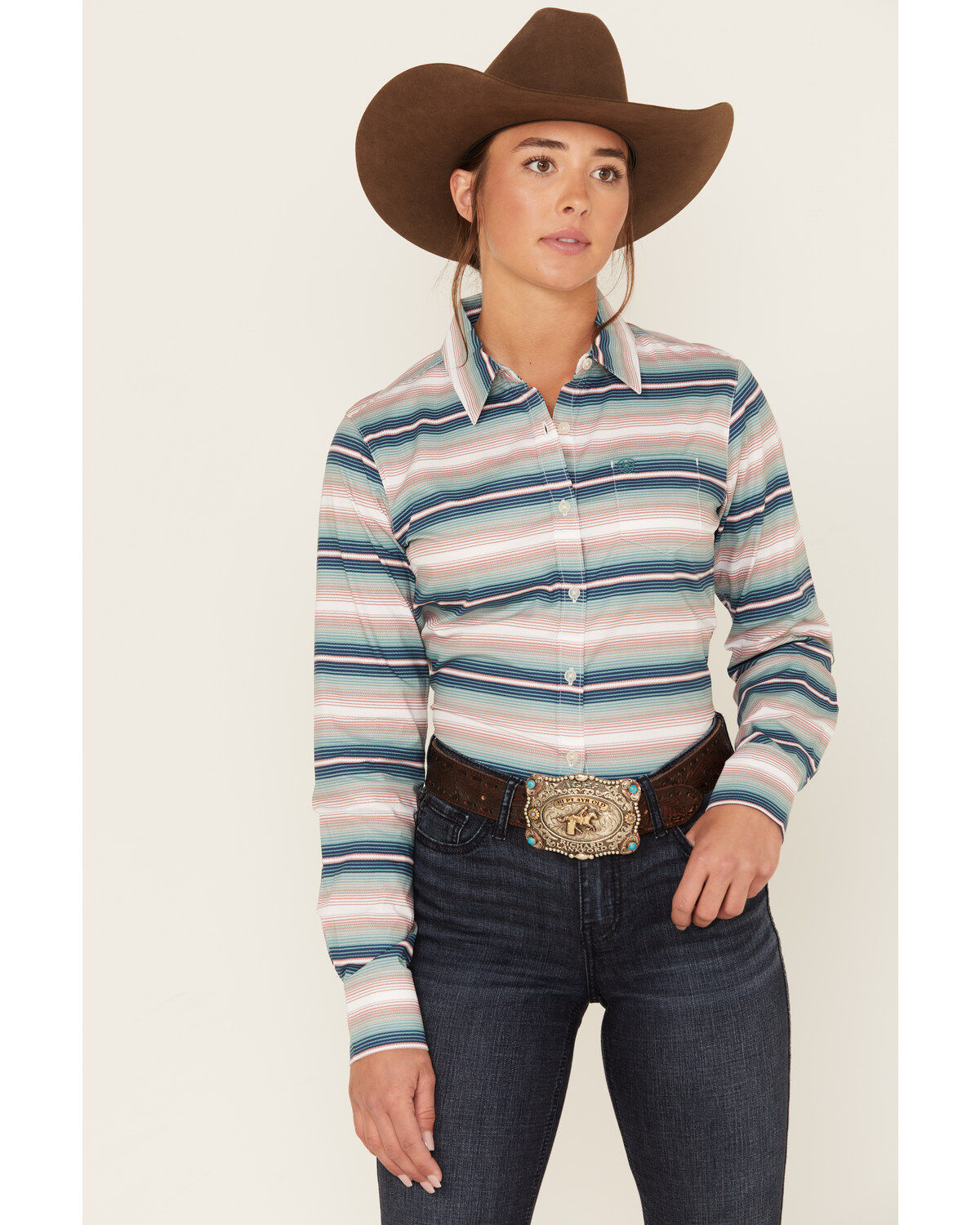 Ariat Women's Serape Stripe Long Sleeve Button-Down Kirby Stretch Shirt