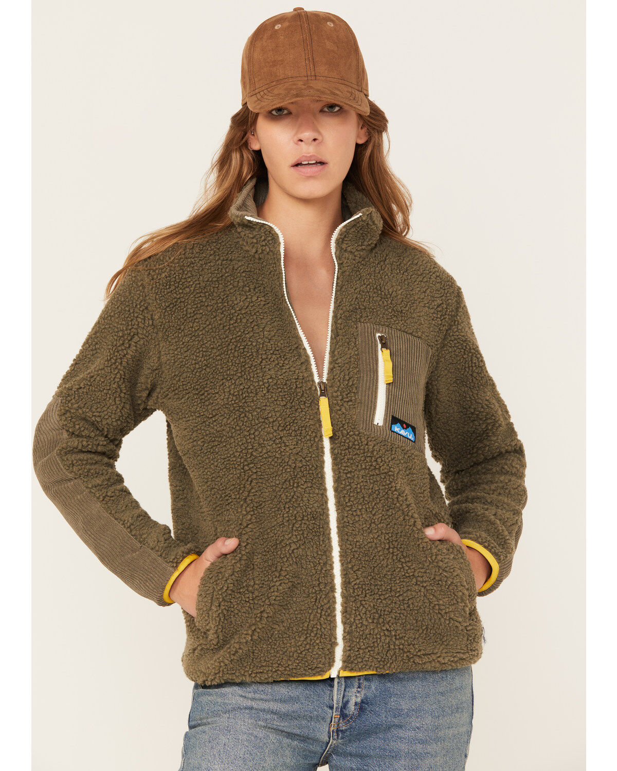 Kavu Women's Pinesdale Shadow Pine Sherpa Jacket